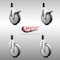 Service Caster 5 Inch 316SS Thermoplastic Rubber Swivel 1-1/8 Inch Stem Caster Lock Brake, 2PK SCC-SS316TTLEX20S514-TPRB-2-S-2-118 - alternate 2